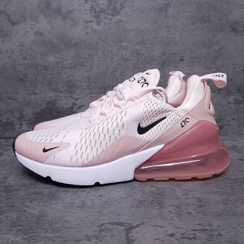 NIKE Air Max 270 Running Shoes Womens 8 Light Soft Pink Rose White AH6789 604